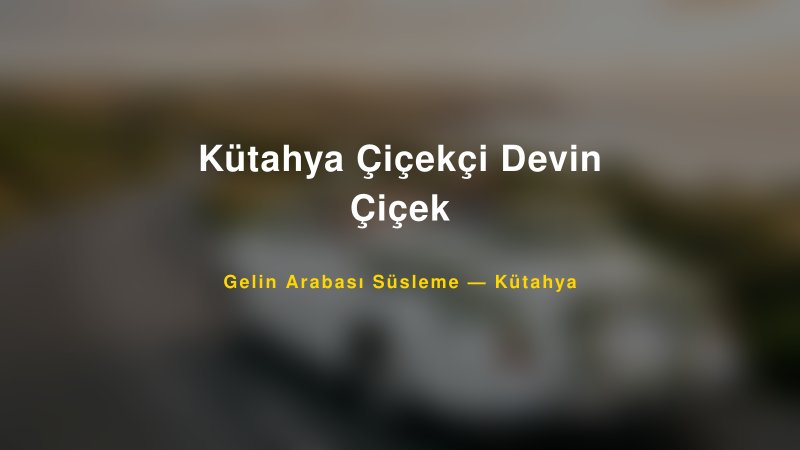 Kütahya Çiçekçi Devin Çiçek ile Trend Gelin Arabası Yazıları ve Konseptleri — 1